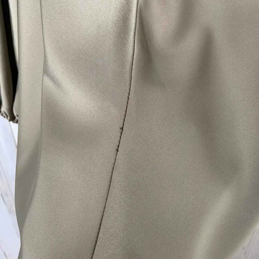 Jagger & Stone The Liv Dress Olive Green Satin Bustier Mini Boho Party Size 4 - Picture 11 of 15